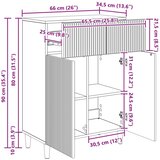  Strani šal Siva Sonoma 66 x 34,5 x 90 cm Inženirski les, (5000217485) | Shoptok.si
