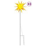  Božićna svjetla sa šiljcima 3 kom LED sklopiva žuta 57 cm | Eponuda.com