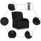  fotelja crna tkanina - Crna 1 Ručno guranje unatrag | shoptok.hr