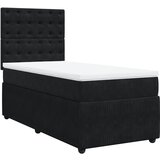 Maison Chic Box spring postelja - Vzmetna postelja z vzmetnico črna 90x200 cm žamet SL23238, (21880258) | Shoptok.si