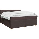  Boxspring krevet s madracem Tamno smeđa 200 x 200 cm Tkanina | shoptok.hr
