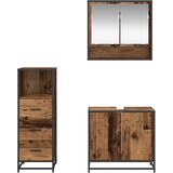  Set namještaja za kupaonicu 3 kom. Staro drvo 65 x 33 x 60 cm | shoptok.hr