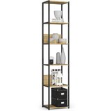 AKORD Metalna loft polica 40 cm - črna-umetniški hrast - 6 polic, (21714263) | Shoptok.si