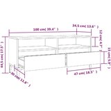 vidaXL TV omarica visok sijaj bela 100x34,5x44,5 cm inženirski les | Shoptok.si