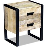 vidaXL Stranska Mizica z 2 Predaloma Masiven Les Akacije 43x33x51 cm | Shoptok.si