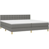  Krevet s oprugama i madracem tamnosivi 200 x 200 cm od tkanine | shoptok.hr
