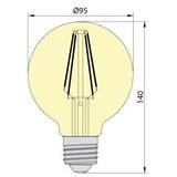  led sijalica ledstar amber G95 E27/8W/230V 2200K | Eponuda.com