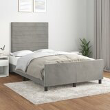  Okvir kreveta bez madraca svjetlosivi 120 x 200 cm baršunasti | shoptok.hr