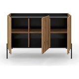 Livetastic ŠIROKA KOMODA, črna, temni hrast | Shoptok.si