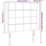  LED uzglavlje svjetlosivo 103 x 16 x 118/128 cm od tkanine | shoptok.hr