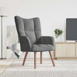  Stolica za opuštanje tamnosiva baršunasta | shoptok.hr
