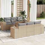 vidaXL 7-dijelni set vrtnih sofa od poliratana s jastucima bež | shoptok.hr