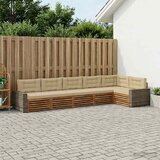  Set vanjskih sofa 6 pcs Prirodna i bež 402 x 172,5 x 73 cm | shoptok.hr