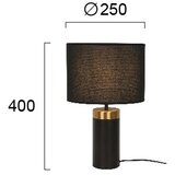  Stona lampa LUCIANO 1xE27/40W/230V crna/zlatna | Eponuda.com