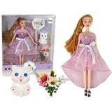  Lutka za igru Emily sa bijelom mačkom i rozom haljinom - 30 cm | Shoptok.si