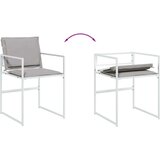 vidaXL 11-dijelni vrtni blagovaonski set s jastucima bijeli tekstilena | shoptok.hr
