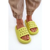 EVENTO Women's Foam Slides on Thick Sole Lime Beula | shoptok.hr