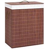  Košara za perilo iz bambusa 2-delna rjava 100 L, (20704820) | Shoptok.si