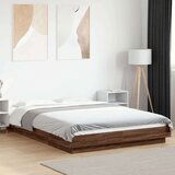 vidaXL Posteljni okvir rjav hrast 120x190 cm inženirski les, (21142617) | Shoptok.si