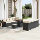  Sjedeća garnitura za vrt 12 kom. 10-Broj sjedala Crna i Krema 234 x 179 x 85 cm | Shoptok.si