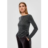 s.Oliver BLACK LABEL Majica črna / srebrna | Shoptok.si