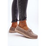 VINCEZA Women's Beige Loafers With Bow Reece | Shoptok.si