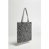 Marisse Gray Animal Print Shopper Bag Cene
