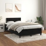 The Living Store Box spring postelja z vzmetnico črna 120x200 cm žamet - Box Spring Postelja, (21488466) Cene