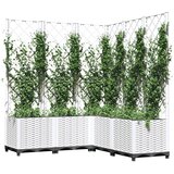 Vrtna sadilica s rešetkom bijela 120 x 120 x 136 cm PP | shoptok.hr