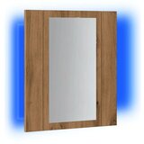vidaXL LED kopalniška omarica z ogledalom artisan hrast 40x12x45 cm | Shoptok.si