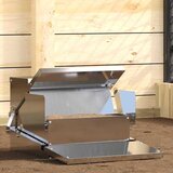 vidaXL Feeder s nogom za piliće Srebrno 50 x 40 x 29 cm Cinkani čelik | shoptok.hr