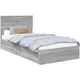  Postelja s shranjevanjem z vzglavjem Siva Sonoma 100 x 200 cm, (5000106861) | Shoptok.si