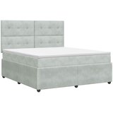  Boxspring krevet s madracem Svjetlosiva 180 x 200 cm Baršun | shoptok.hr