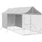 Vanjski kavez za pse s krovom srebrni 2x6x2 5 m pocinčani čelik | shoptok.hr