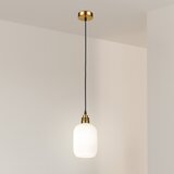  Visilica na sajli HECTOR 1xE27/15W/230V, bela/mesing, fi 14 cm | Eponuda.com
