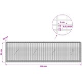  Gabion s žicom debljine 3,5 mm i mrežom 5x2,5 cm 200x20x50 cm | shoptok.hr