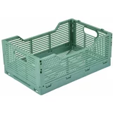 Homéa Svetlo zelena plastična škatla za shranjevanje 30x20x11.5 cm –