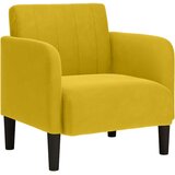 SOFA fotelja s naslonima za ruke žuta 54 cm baršunasta | Shoptok.si