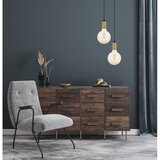  Luster na sajli MIROS 2xE27/60W/230V okrugli crna/zlatna | Eponuda.com