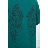 Kesi Sweatshirt with a print of wings green | shoptok.hr