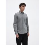 Reserved srajca slim fit z visokim deležem bombaža - siva | Shoptok.si