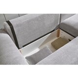 MID.YOU KOTNA SEDEŽNA GARNITURA, rebrasti žamet svetlo siva | Shoptok.si