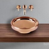 Vitra 4334-073-0016 Water Jewels 40 x 40 cm okrogli nadpultni keramični umivalnik baker | Shoptok.si