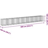  Gabionska košara s poklopcem 900x100x100 cm pocinčano željezo | shoptok.hr