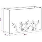  Vrtna saksija Maslinastozelena 80 x 30 x 49 cm Čelična vrata | shoptok.hr