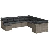  11-dijelni set vrtnih sofa od poliratana s jastucima sivi | shoptok.hr