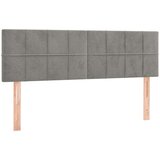  Krevet box spring s madracem LED svjetlosivi 140x200 cm baršun | shoptok.hr
