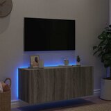  Zidni TV ormarić s LED svjetlima siva boja hrasta 100x35x41 cm | shoptok.hr