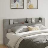 Maison Chic posteljno vzglavje - vzglavna omarica - nočna omarica led beton. siva 220x16,5x103,5 cm, (21705774) | Shoptok.si