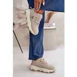 Boto Warm Women's Sports Shoes Lace-up On Platform Beige Bialoa | shoptok.hr